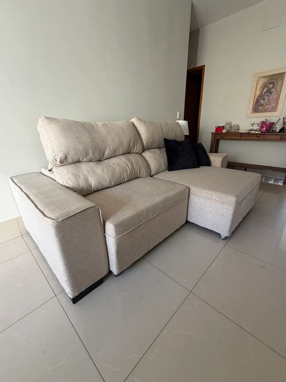 Sofá de linho - pouco usado