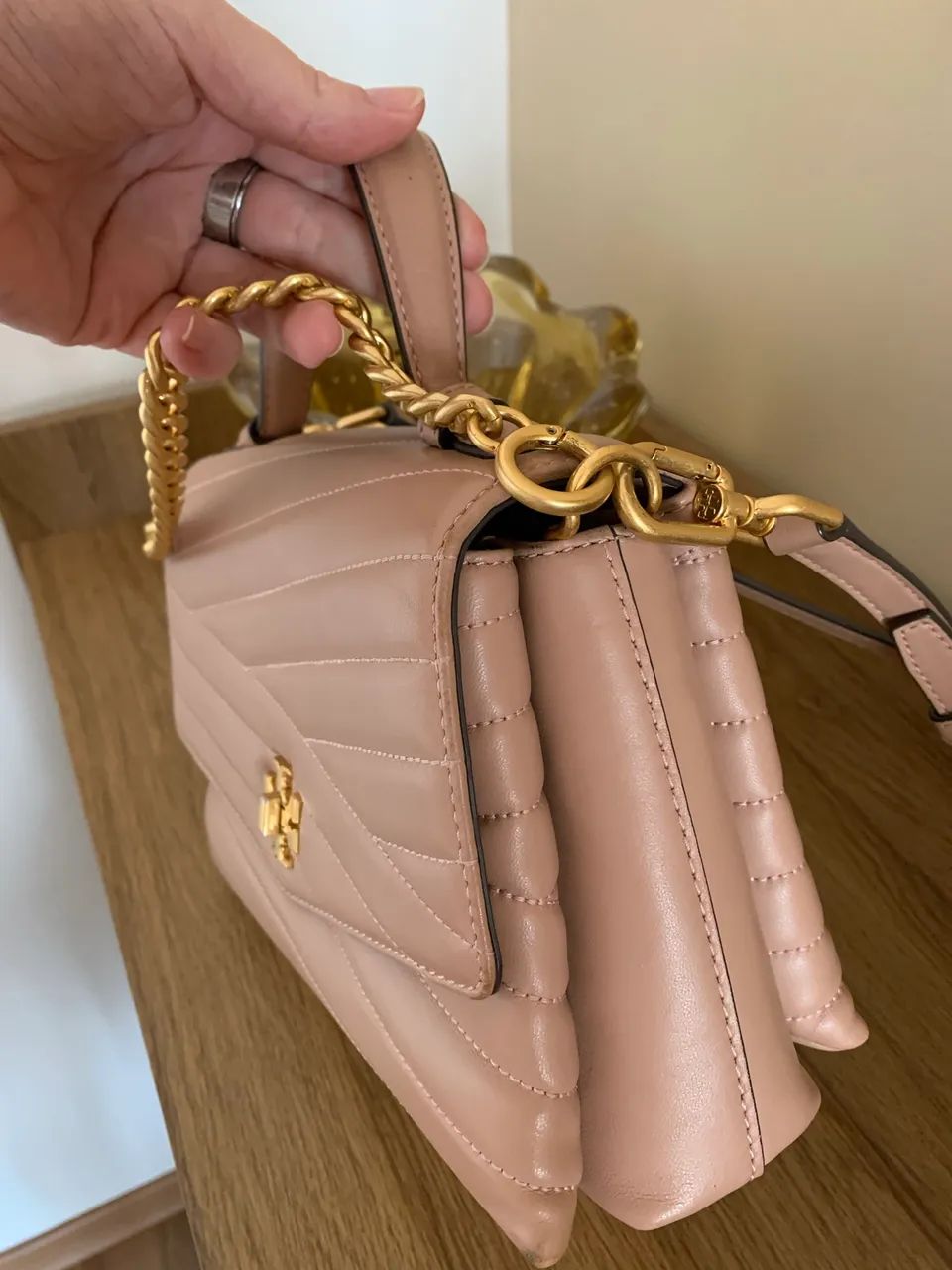Bolsa tory burch kira chevron nude - Foto 2