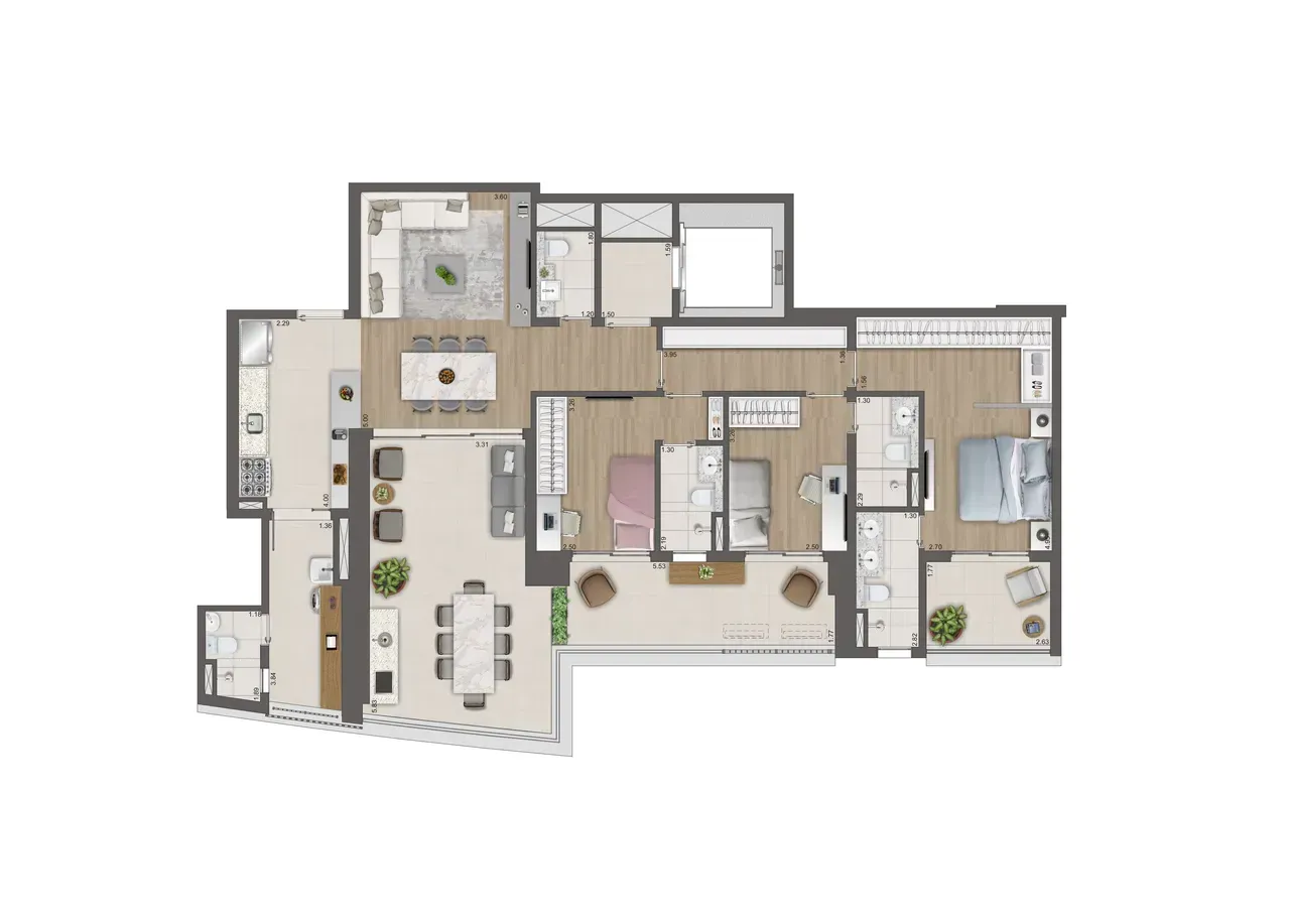 PLANTA 159m²