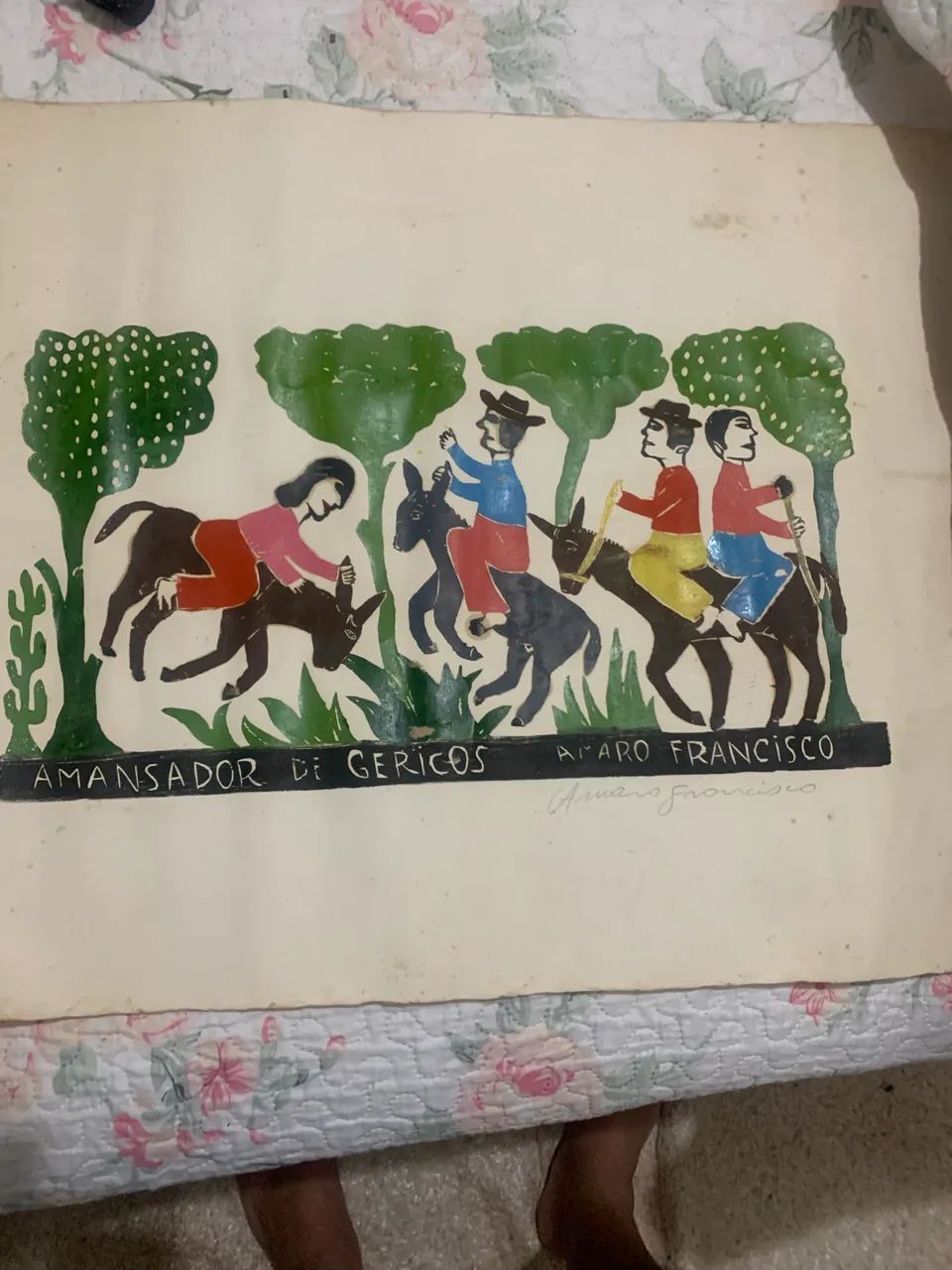 Xilogravura de amansador de gericos de Amaro Francisco  - Foto 2