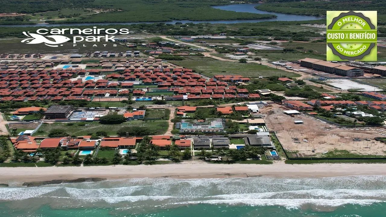 PRAIA DOS CARNEIROS - FLAT 25 m² A 50 m do mar com lazer completo e próx. ao parque aquáti - Foto 2
