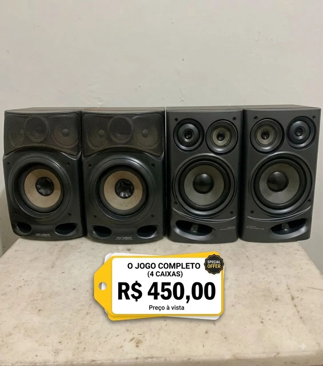4 caixas de Som Aiwa 