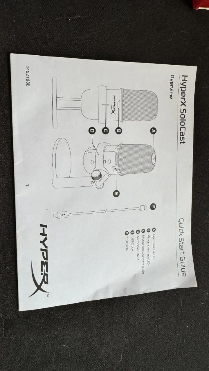 Microfone HyperX SoloCast USB Original | Completo na Caixa | Excelente Estado - Foto 4