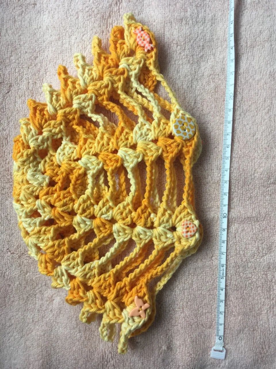 Headpiece / Touca de Crochê Laranja Mesclado Divertida - Foto 4