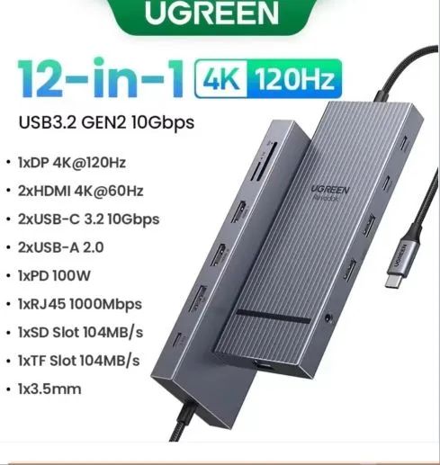 Ugreen hub 12 in 1 120Hz 