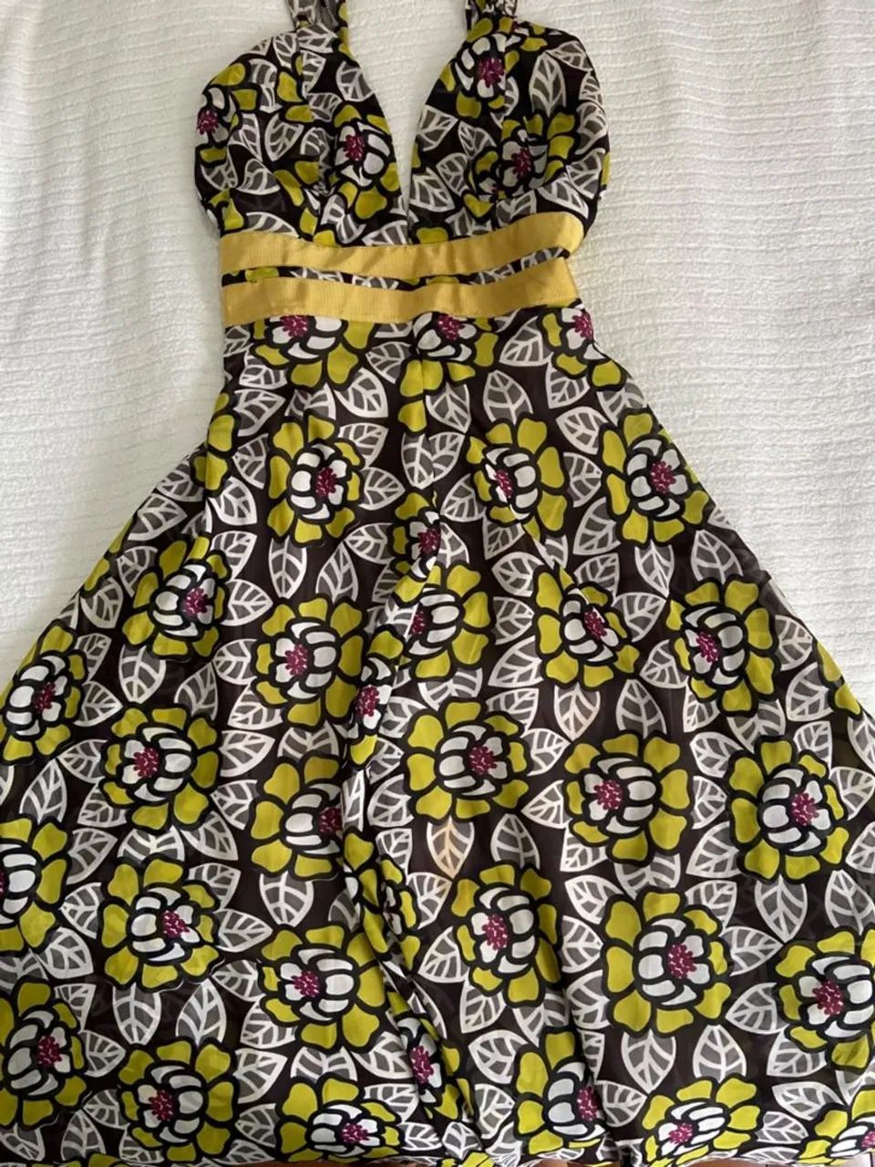 VESTIDO VINTAGE LINDO AMARELO - Foto 5