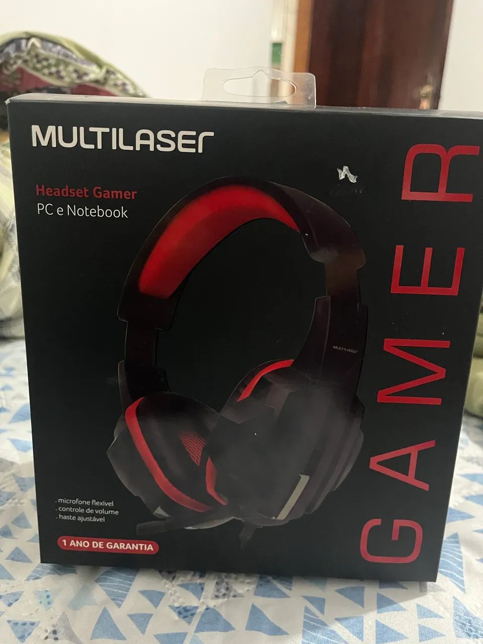 HEADSET GAMER MULTILASER NOVO NA CAIXA 
