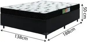 Conjunto Base com Colchão D20 Casal (Parcelamos em até 10x vezes sem juros) - Foto 2