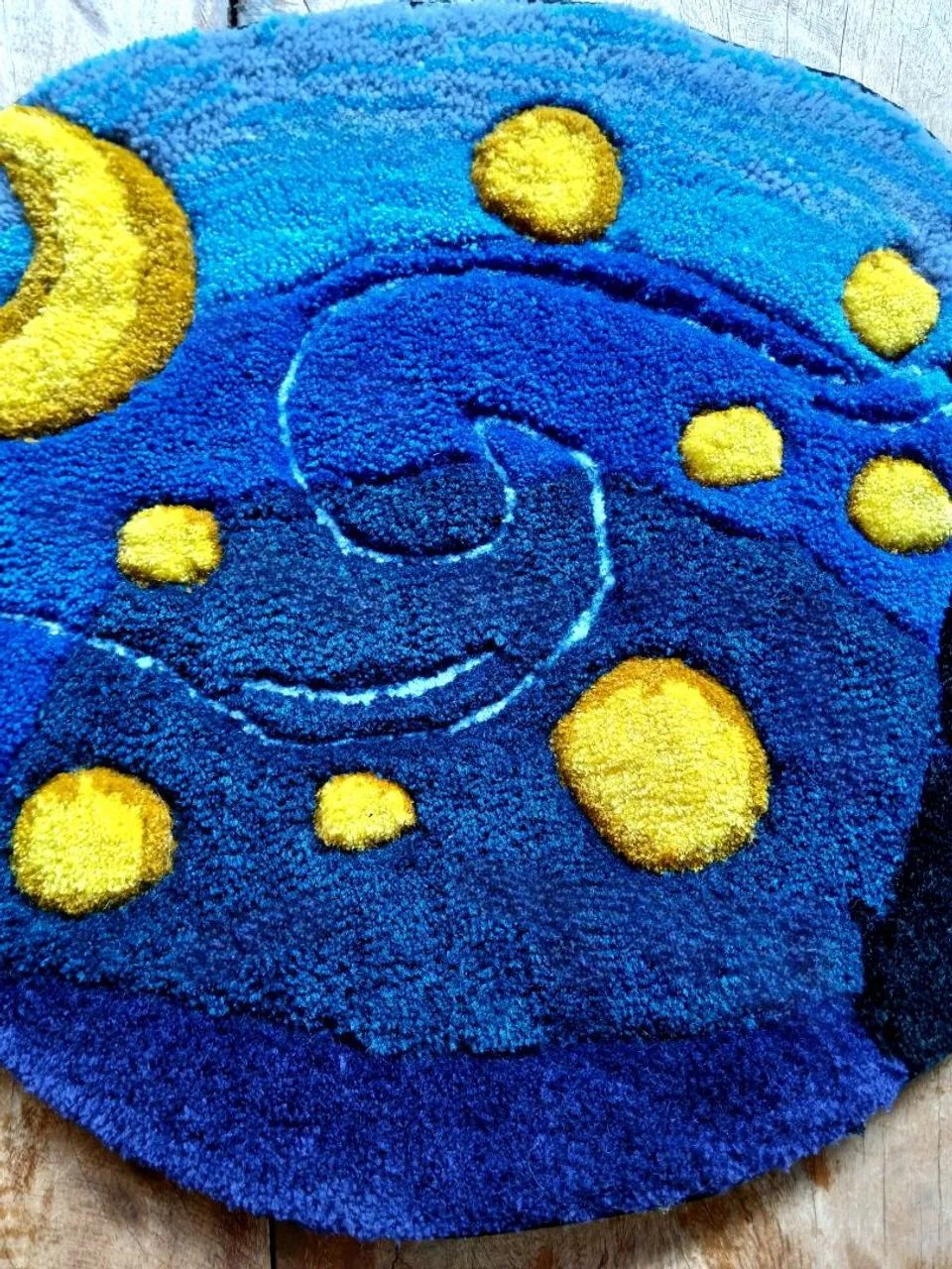 Tapete A Noite Estrelada Tufting  - Foto 4