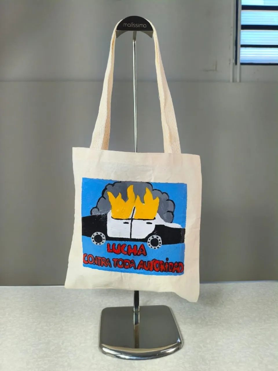 Ecobag exclusiva pintada a mão Autoridade 30x30