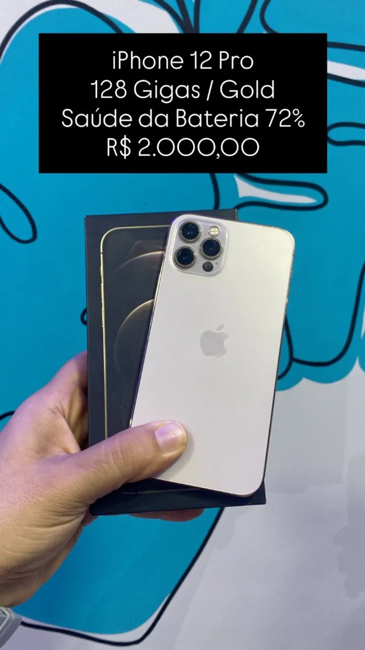 IPhone 12 Pro 128GB Grafite Saúde de bateria 80% Semi Novo | Loja