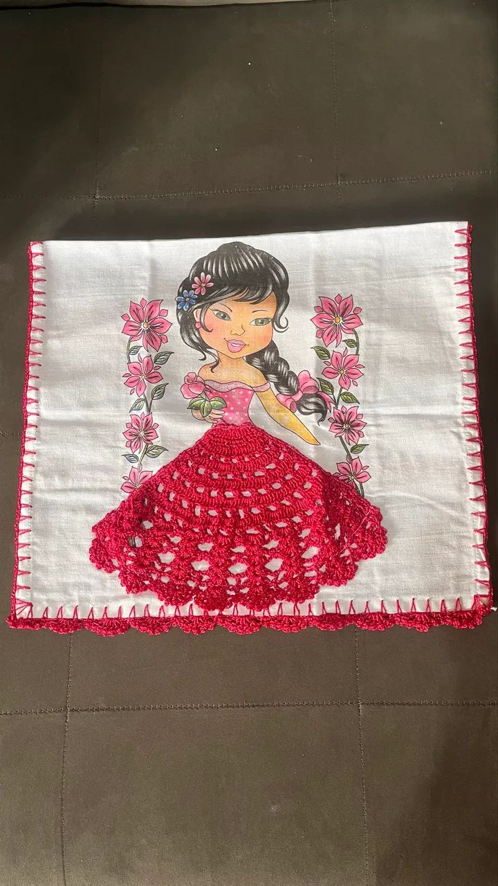 Pano de prato em crochê  - Foto 3