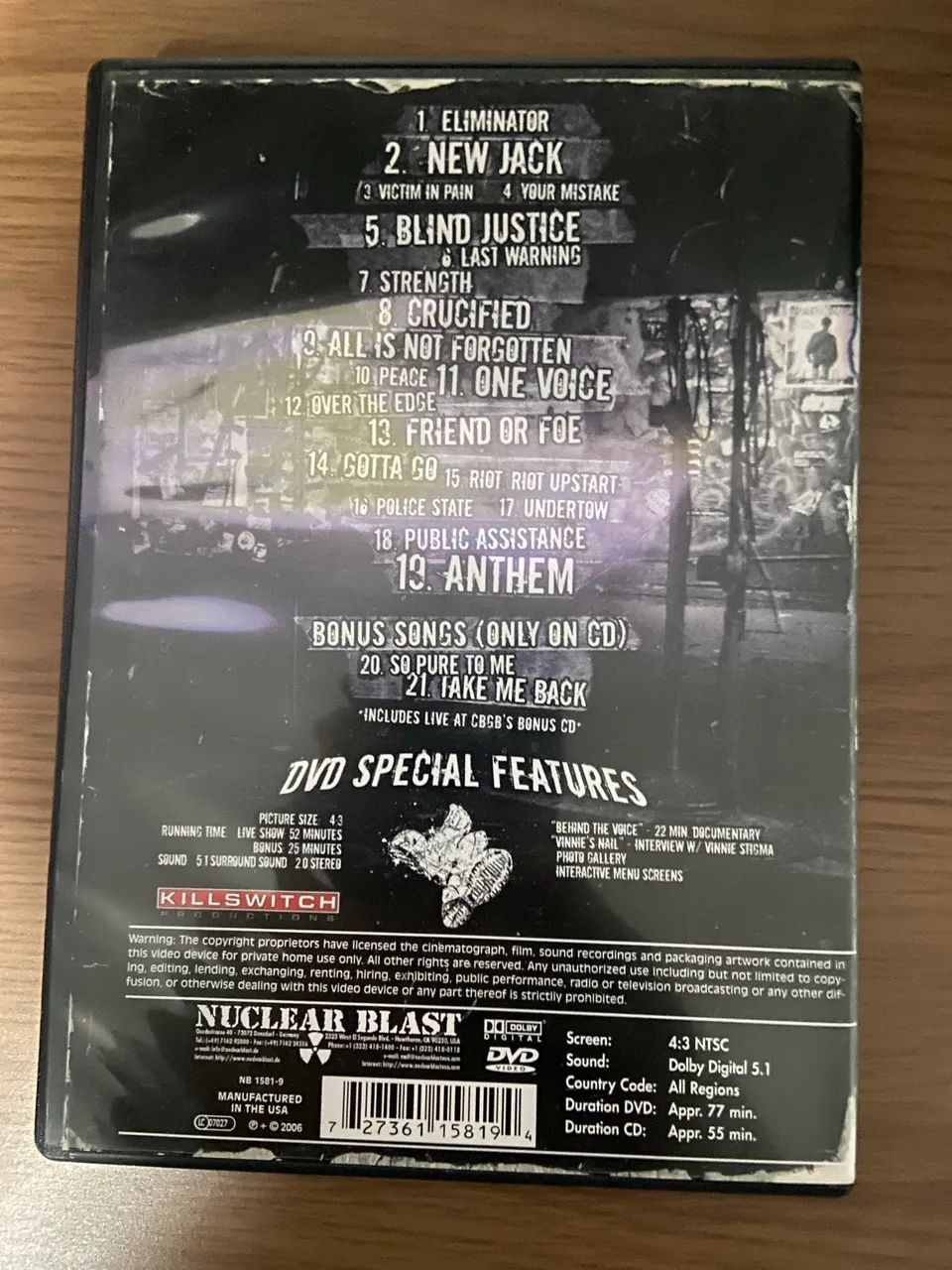 CD/DVD Agnostic Front Live At CBGB - Foto 2
