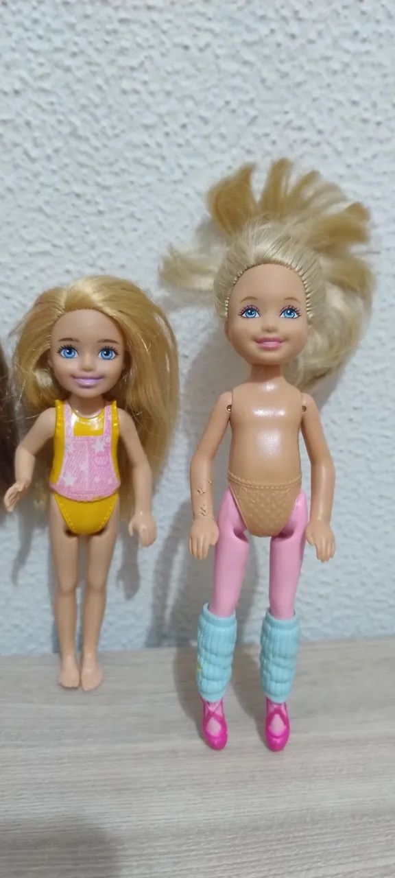 Lote 4 bonecas Barbie Chelsea/Kelly Mattel - Foto 2