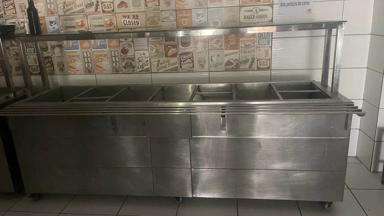 Self-service buffer quente 14 Cubas toda de inox  - Foto 4