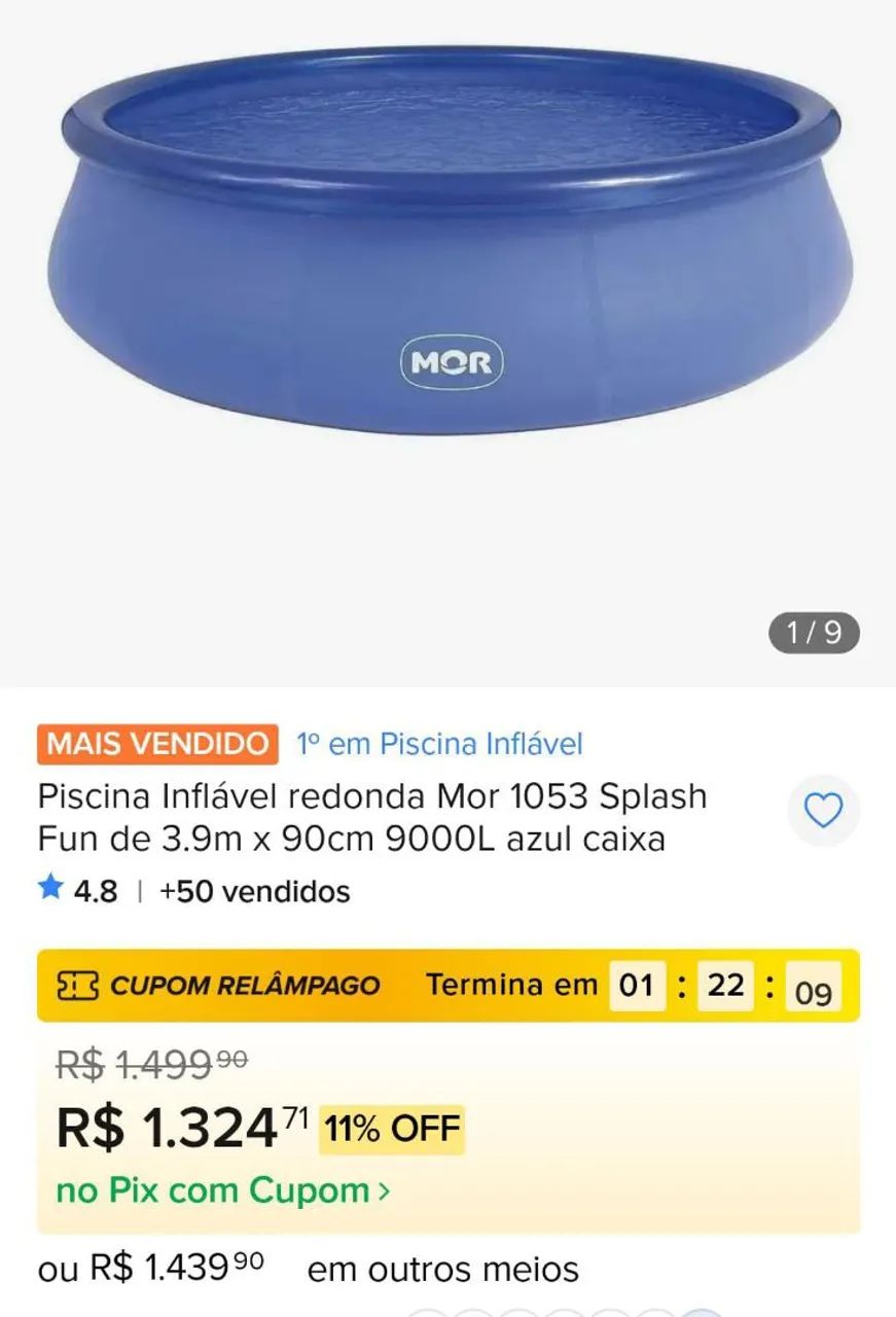Piscina mor 9.000 L