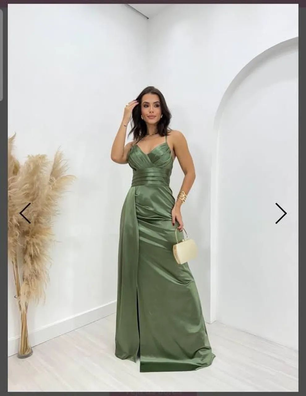 Vestido Longo Verde Oliva - Foto 2