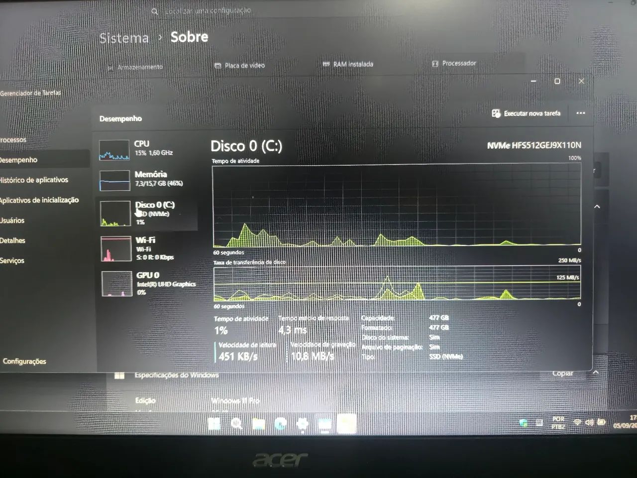 Notebook aspire GO15  - Foto 3