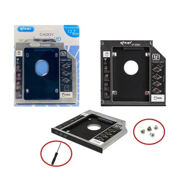 Adaptador Caddy Hd Ssd Sata Gaveta Dvd Notebook 12,7mm  - Foto 6