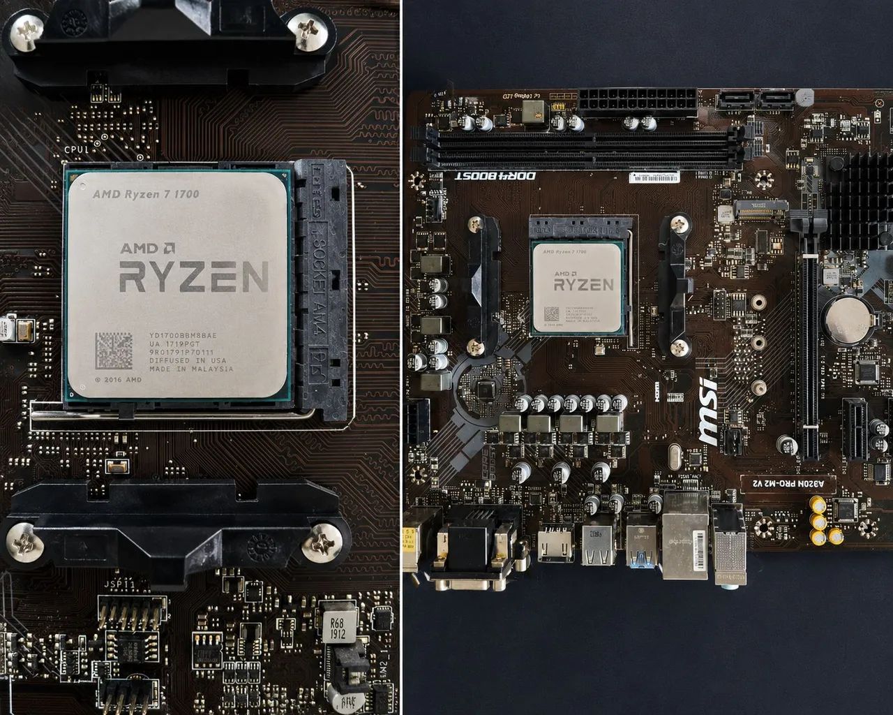 Kit Upgrade AM4 Ryzen 7 1700 + MSI A320M PRO-M2 V2