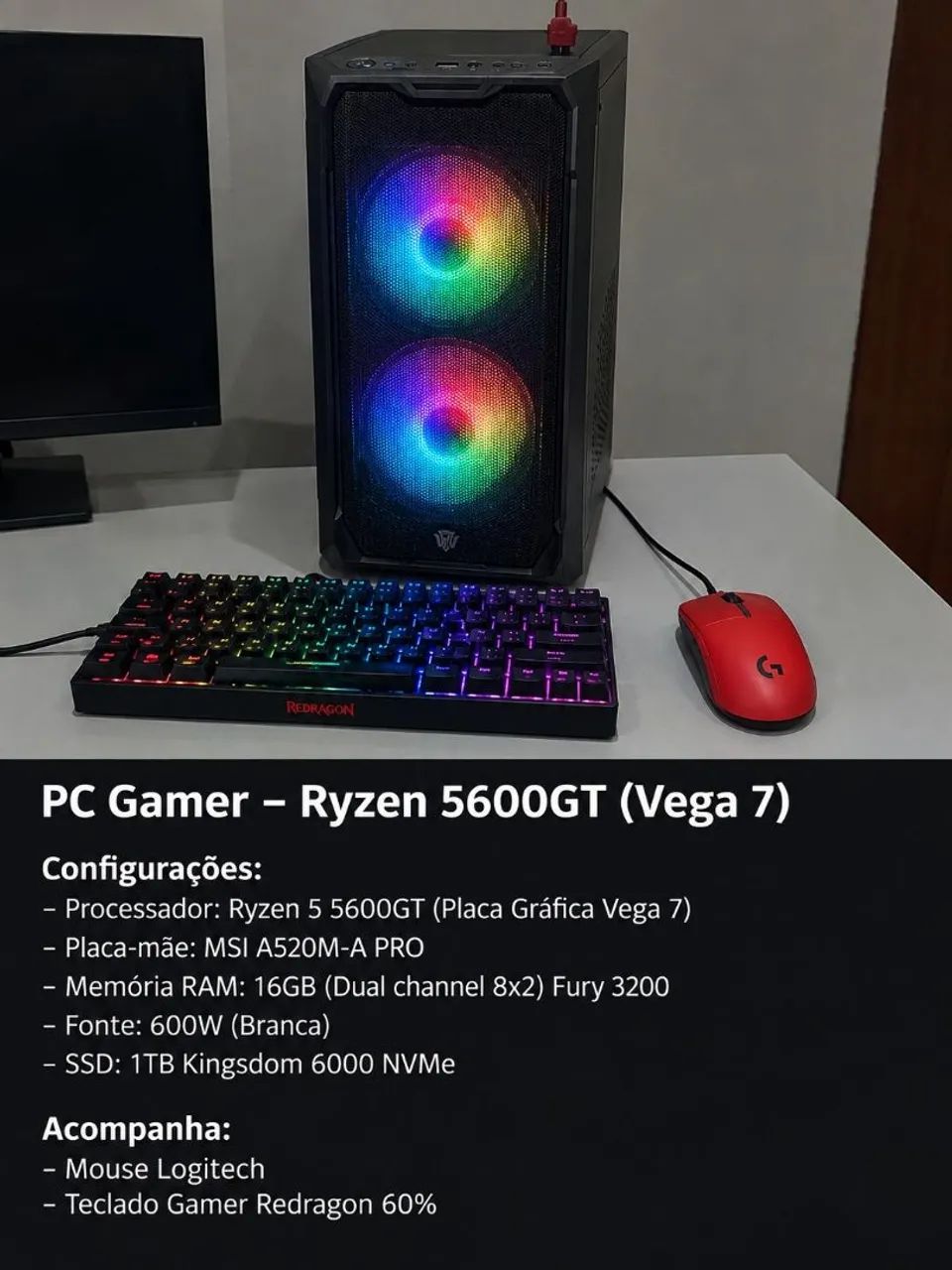 PC GAMER RYZEN 5600GT