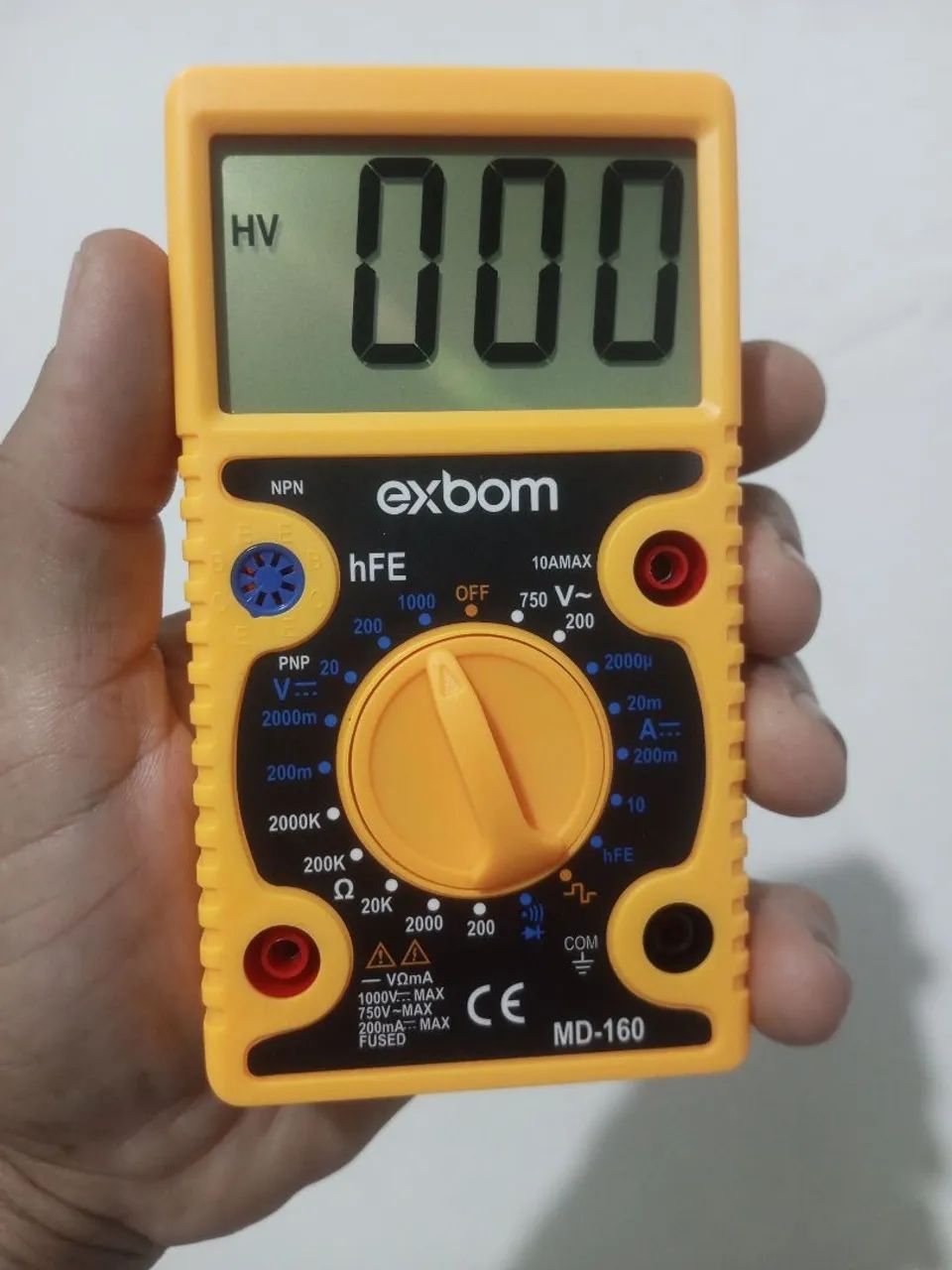 Multímetro Digital Exbom MD-160 DC/AC com Teste de Diodo e Transistor