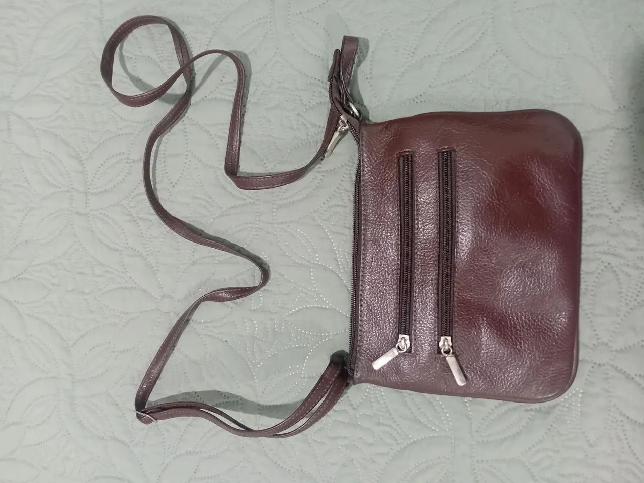 Bolsa 16x21cm couro legítimo 