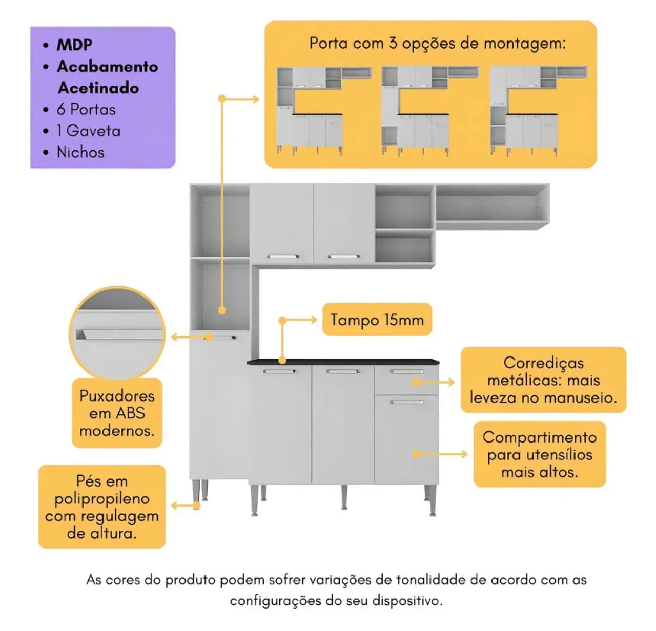 Armário Branco de MDF