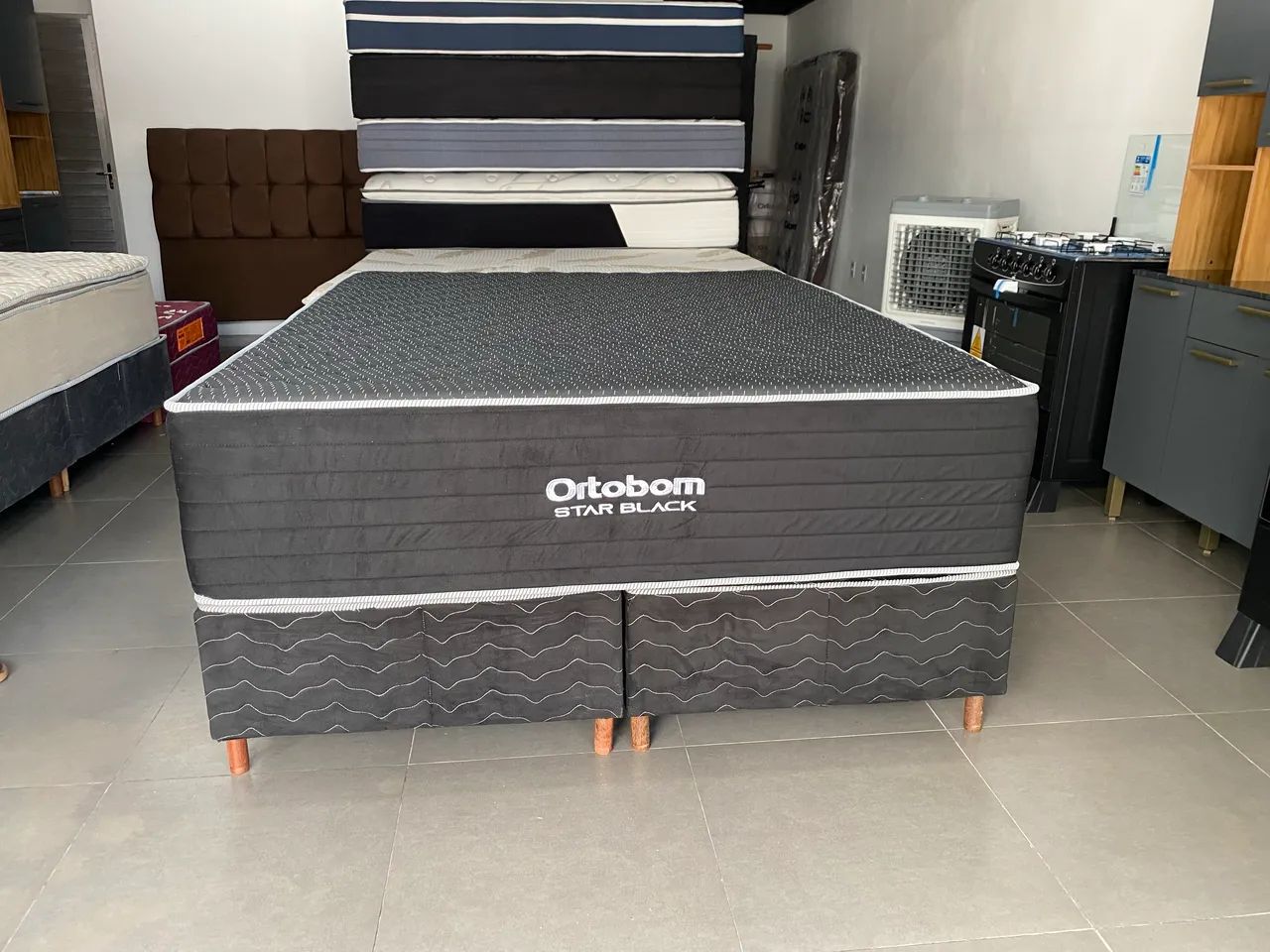 Cama super king de molas 193x203 entrega grátis  - Foto 4