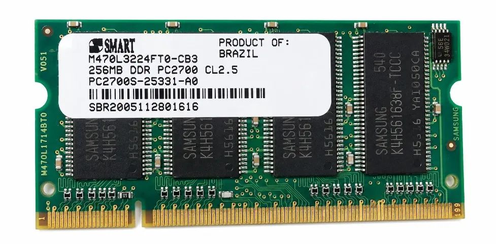 Memória RAM 256MB Smart DDR 333MHz para Notebook M470L3224FT0 - Foto 2