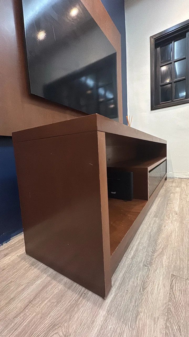 Painel para TV com rack baixo - MDP - Foto 4
