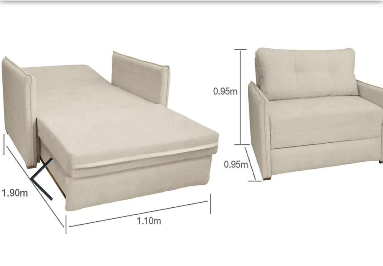 Sofá cama 3 em 1 (BRINDE 1 COLCHONETE) - Foto 4