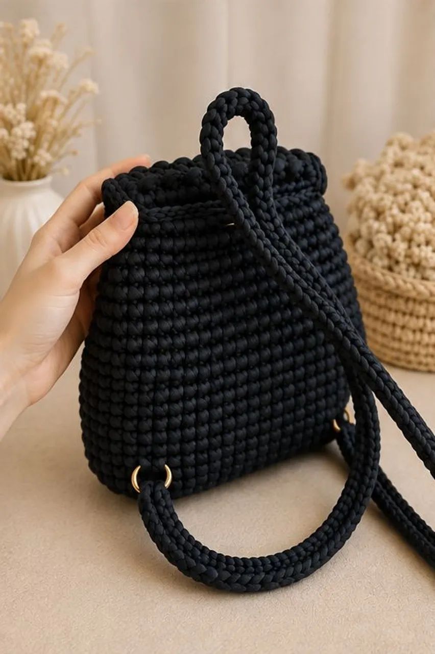 Mochila Liz em crochê  - Foto 2