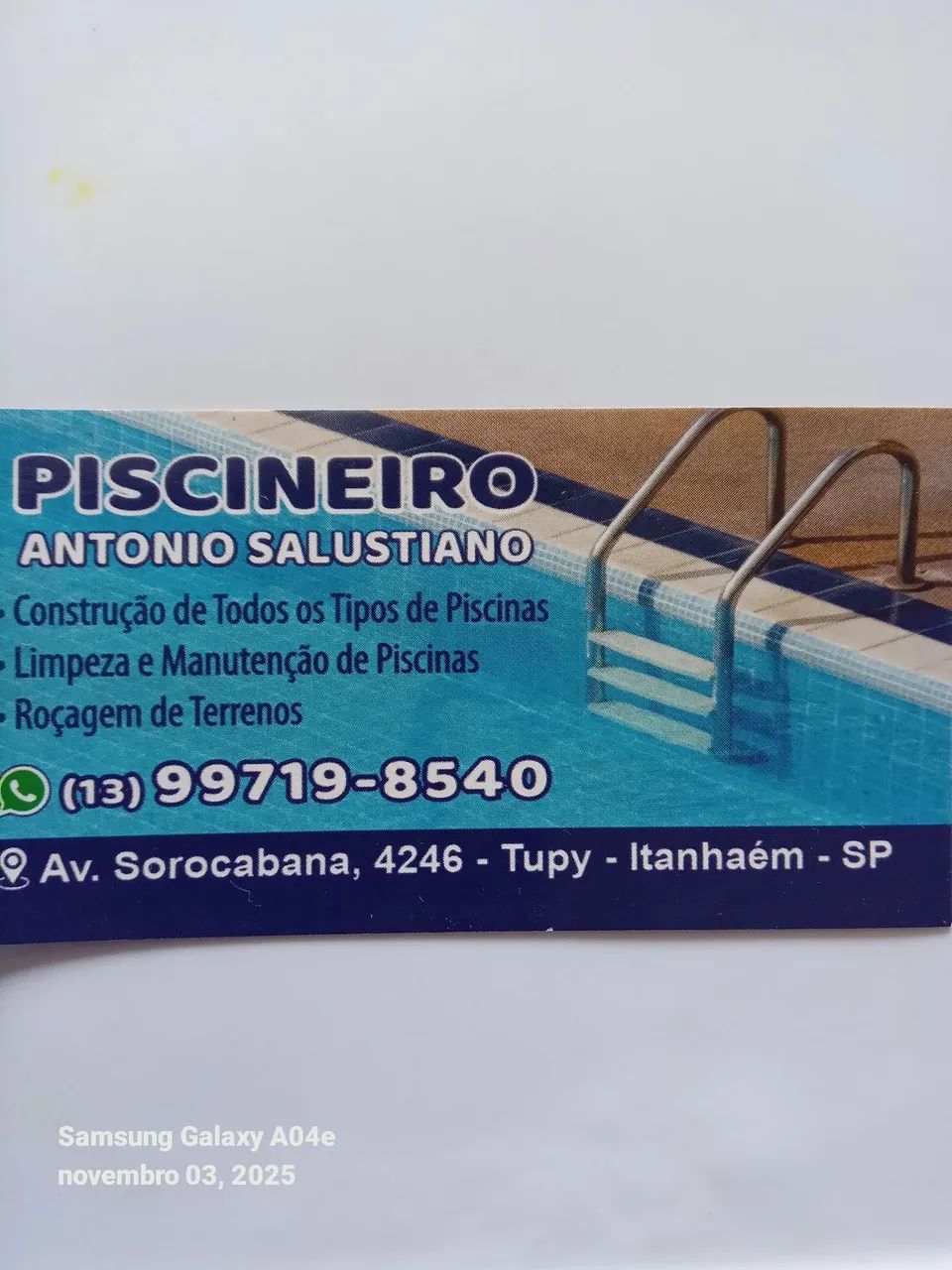 Faz piscina de alvenaria e m.