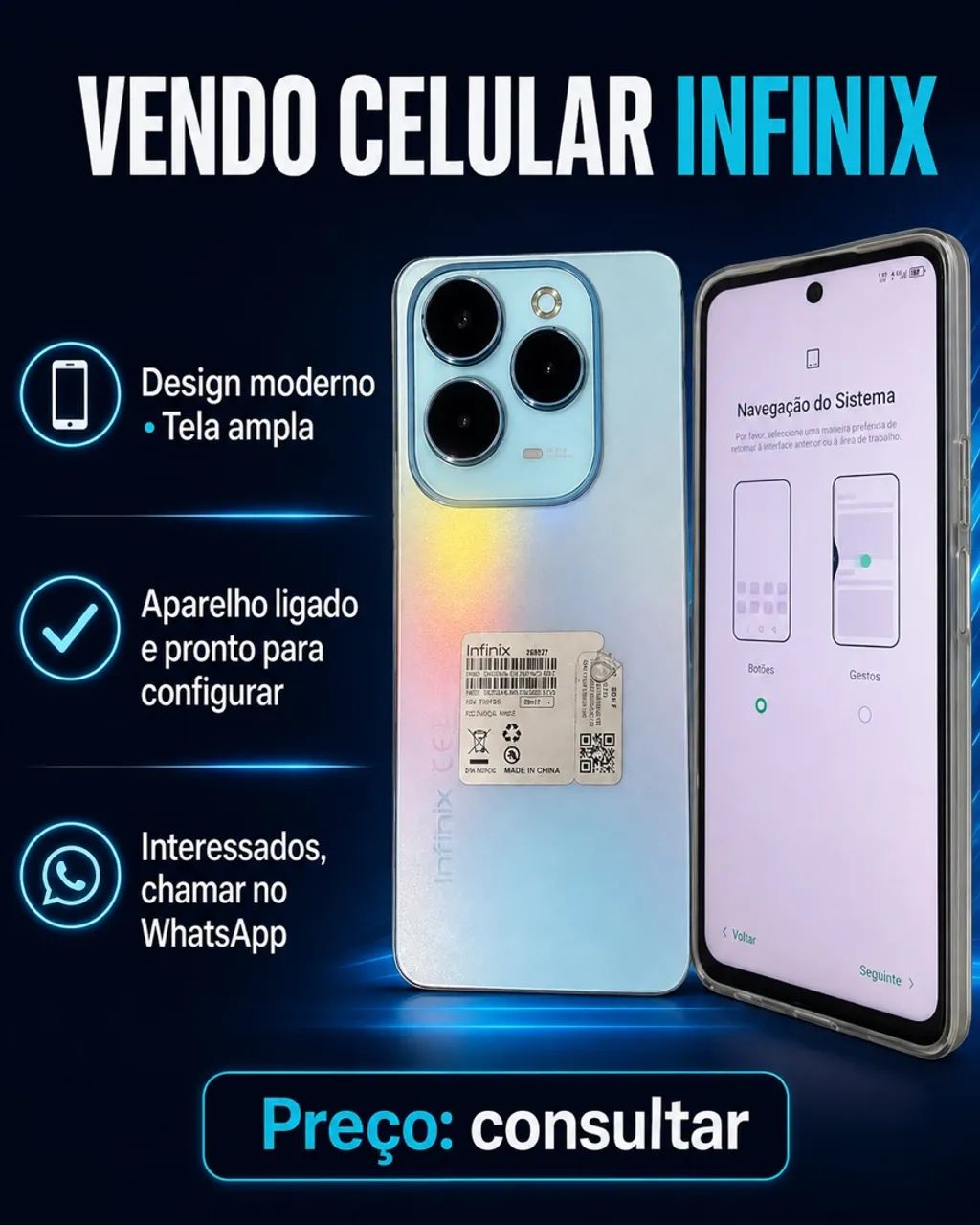 Celular gamer Infinix hot pro