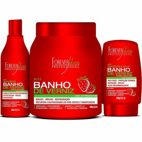 Kit Banho de Verniz Morango do Grande