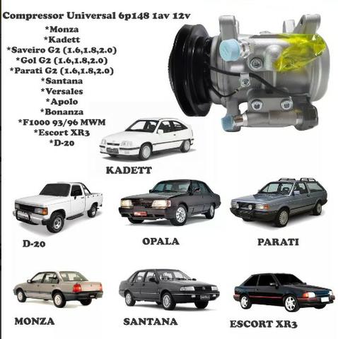 Compressor Ar Condicionado 6p148 1av 12v - Opala / Escort / Monza / Kadet / Del Rey