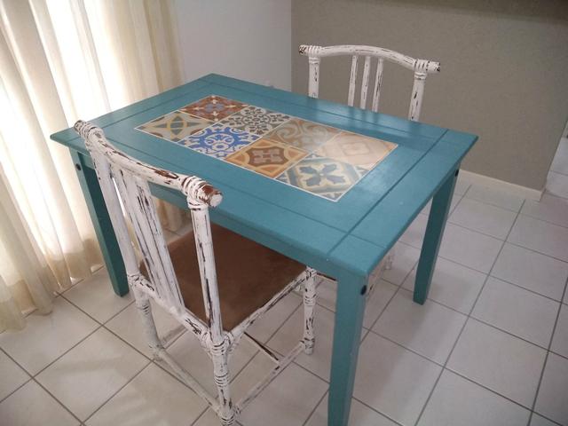 Mesa mosaico + 2 cadeiras - Foto 3