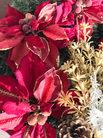 Guirlanda de Natal, Artesanal, Vermelho - Foto 2