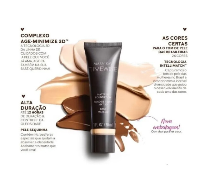 Base Timewise 3D Mary kay Acabamento Matte/Beige/Yvory - Foto 3