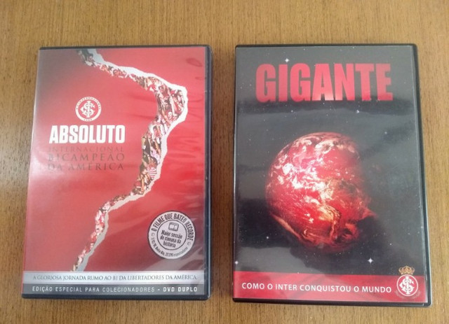 Dvds sobre a Conquista da Libertadores e Mundiall do Inter