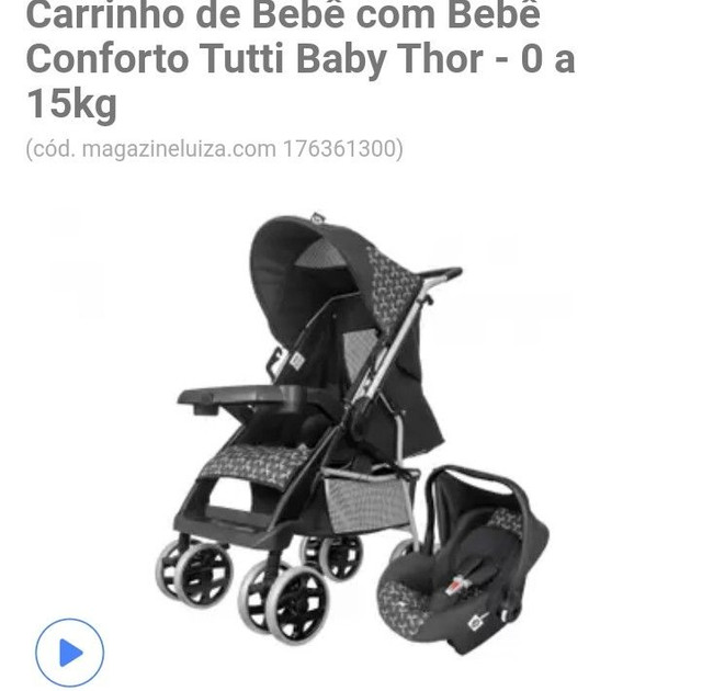 Carrinho de passeio infantil + bebê conforto - Foto 5