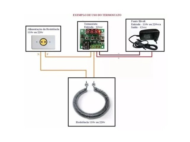 Termostato Digital W1209 Chocadeira Controle De Temperatura COD-AM35  - Foto 5