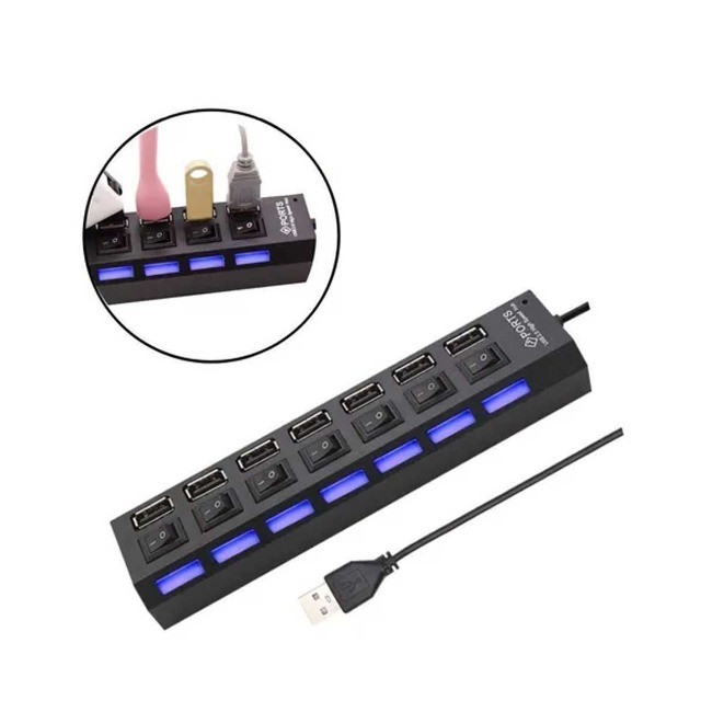 Hub 2.0 C/ 7 Portas Usb Led Plug&Play - Foto 3