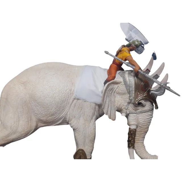 Schleich Elefante + Guerreiro 70063 Colecionável Tam. 20 cm x 29 cm x 9Cm. PVC, Raridade.  - Foto 4