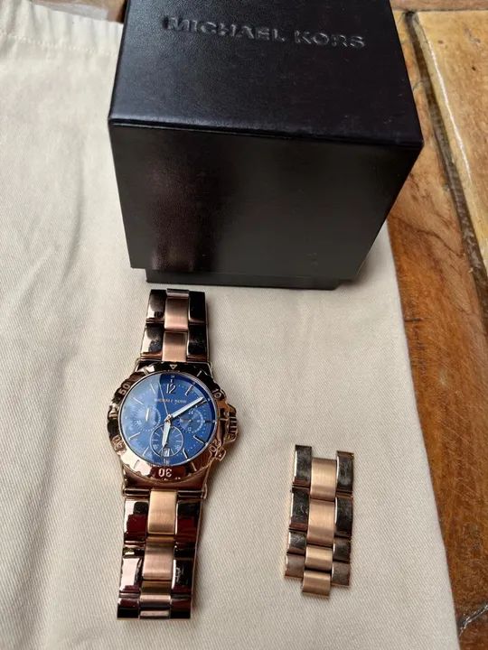 Relógio Michael Kors Fundo Azul  - Foto 3