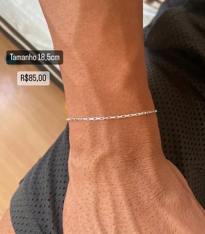 Pulseira masculina Prata 925 legítima 