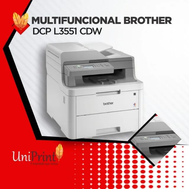 Multifuncional Brother Laser Colorida dcp l3551 cdw  zero