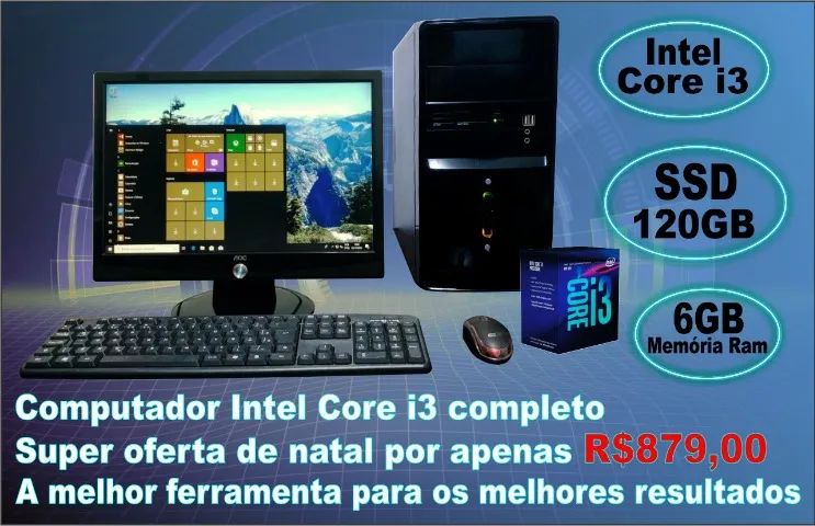 Computador Core i3 promoção de natal.