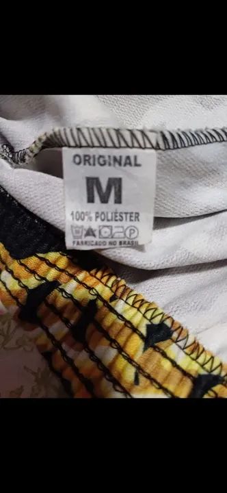 Short de Malha com Estampa de Corrente Dourada - Foto 3
